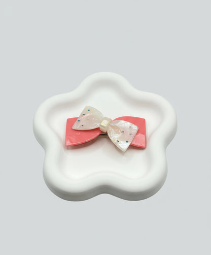 Pince à cheveux à double nœud ornée de bijoux