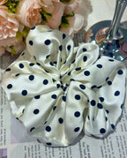 X-Large Dahlia Polka Dots Scrunchies