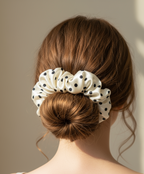 Medium Dahlia Mulberry Silk Scrunchies