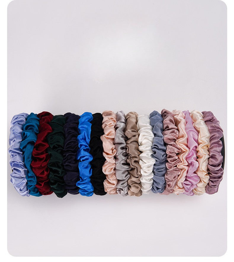 Small Dahlia Mulberry Silk Scrunchies