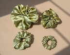 Dahlia Mulberry Silk Scrunchies Package