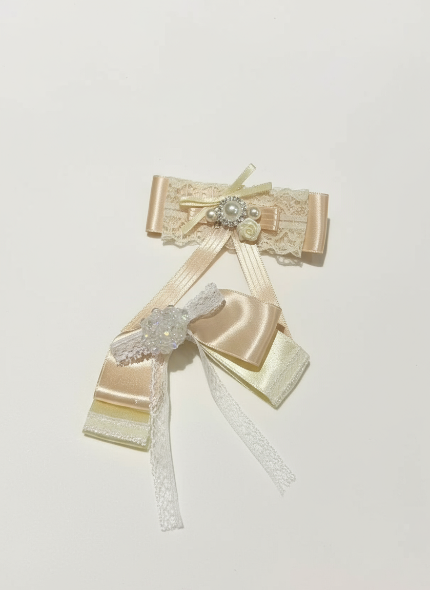 Celeste Fleur Layered Flat Bow