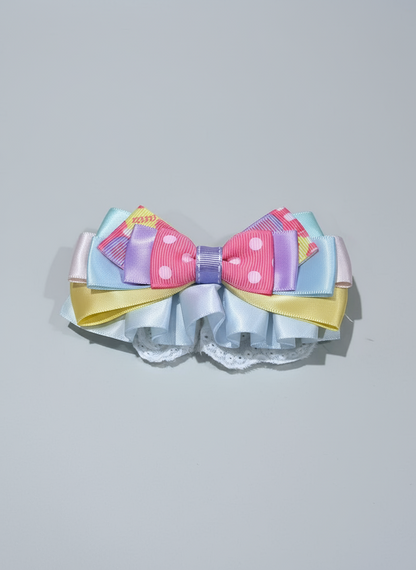 Rainbow Layered Lace Bow