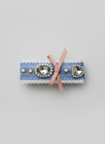Lindsay 2 Tone Bejewelled Flat Bow