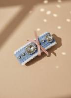 Lindsay 2 Tone Bejewelled Flat Bow