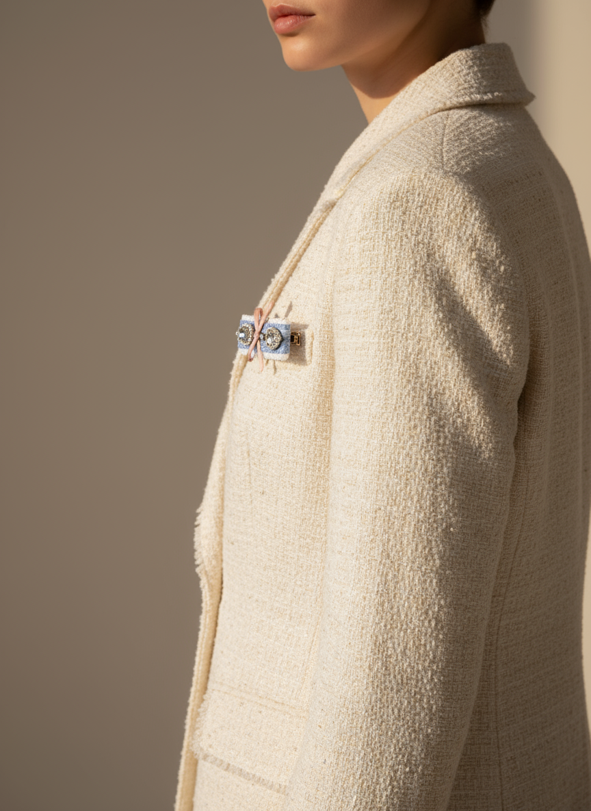 Lindsay 2 Tone Bejewelled Flat Bow