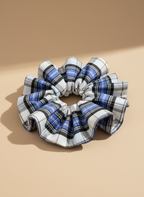 XL Blue Gingham Scrunchies