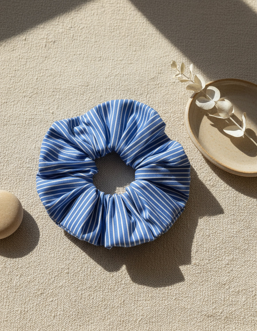 XL Una Striped Poplin Scrunchies