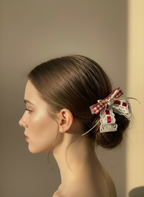 Faye Houndstooth Lace Sailor Bow