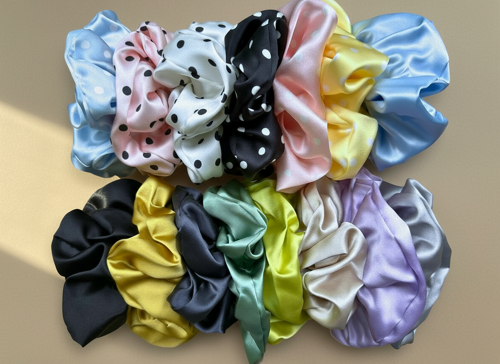 Large Dalia Mulberry Silk Scrunchies