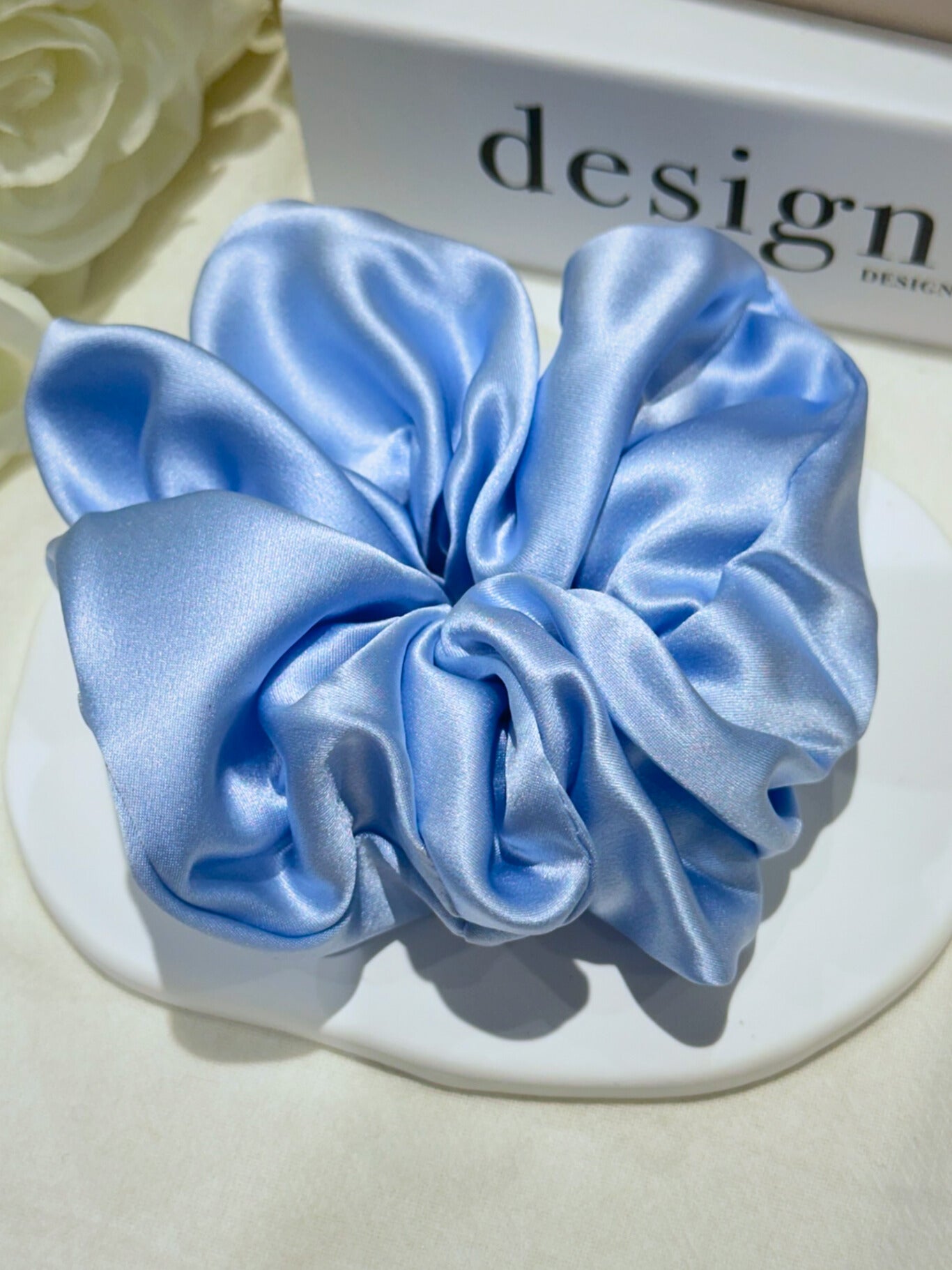 Medium Dahlia Mulberry Silk Scrunchies