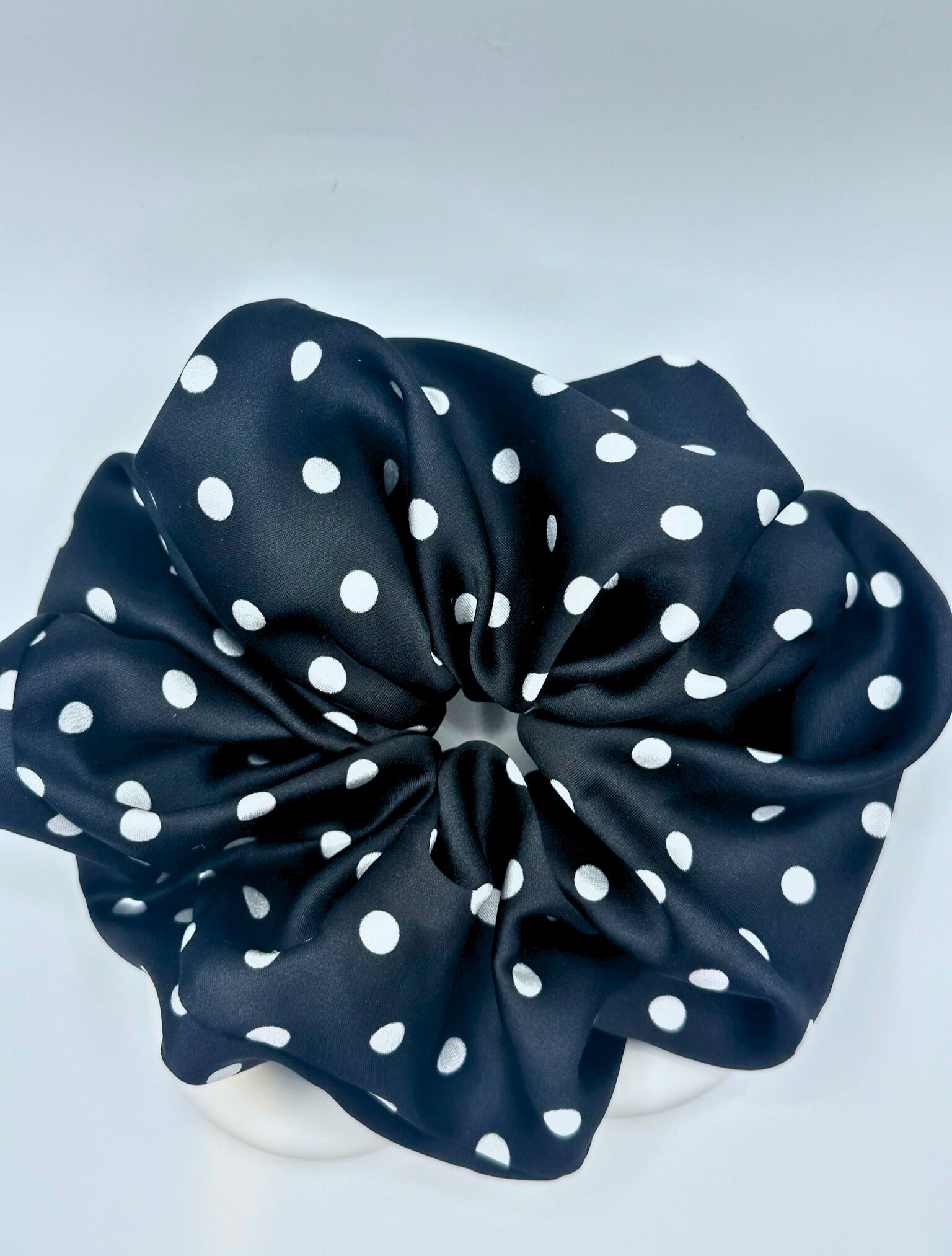 X-Large Dahlia Polka Dots Scrunchies