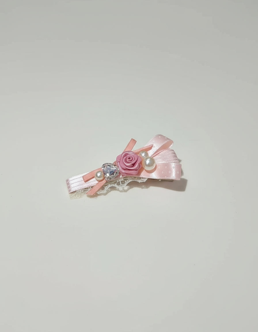 Hailey Rose Polka-Dot  Flat Bow