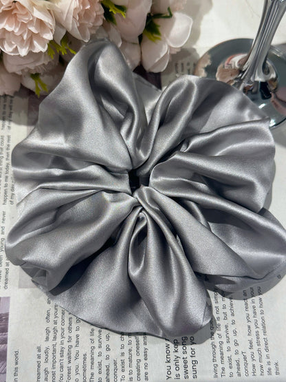 X-Large Dahlia Mulberry Silk Scrunchies
