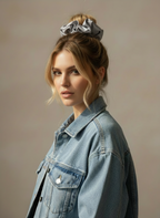 X-Large Dahlia Mulberry Silk Scrunchies