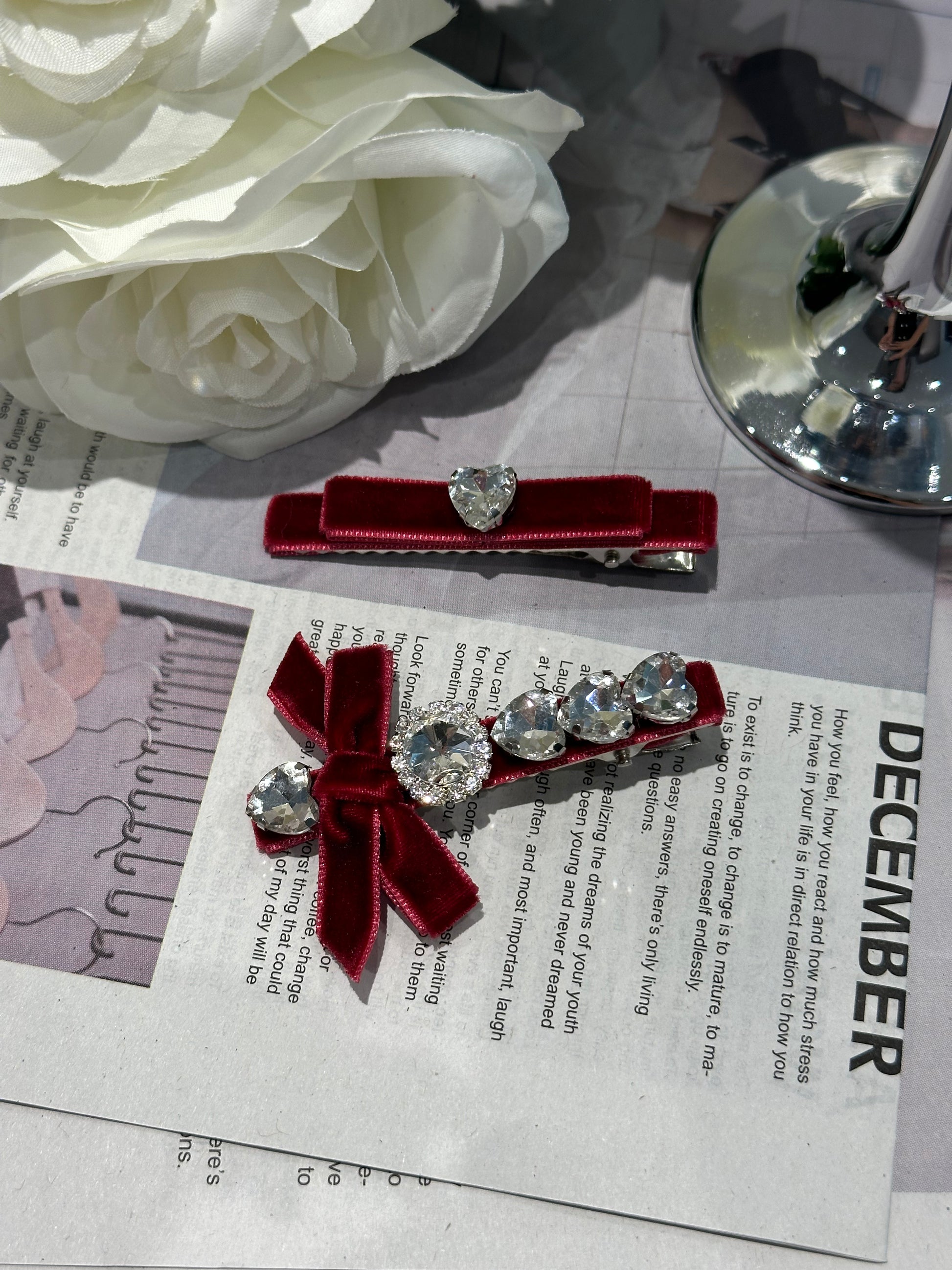 Rebecca Velvet Hair Clips Combo