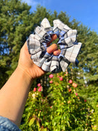 Large Blue Gingham Scrunchies