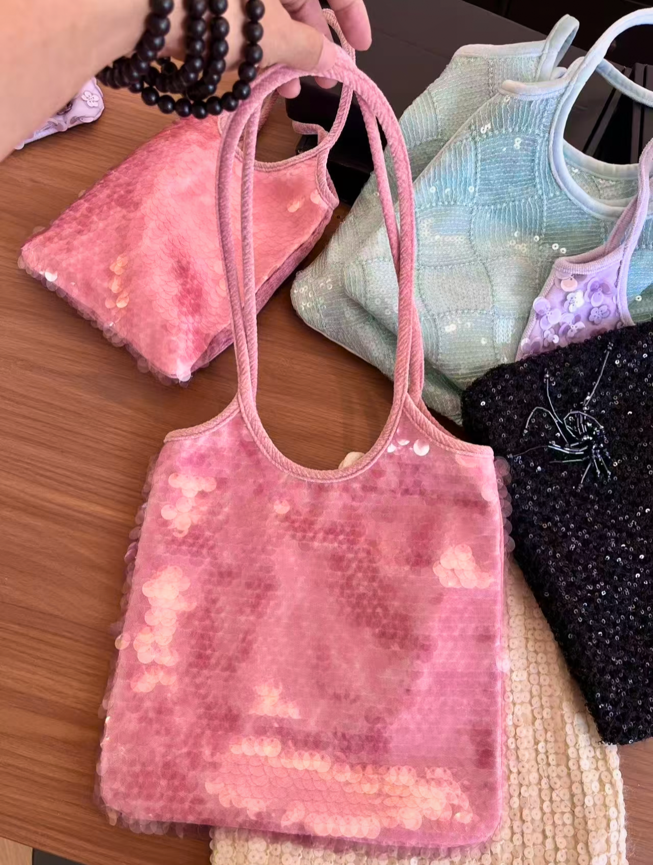 Large Blush Evelyn Tote