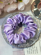 Small Dahlia Mulberry Silk Scrunchies