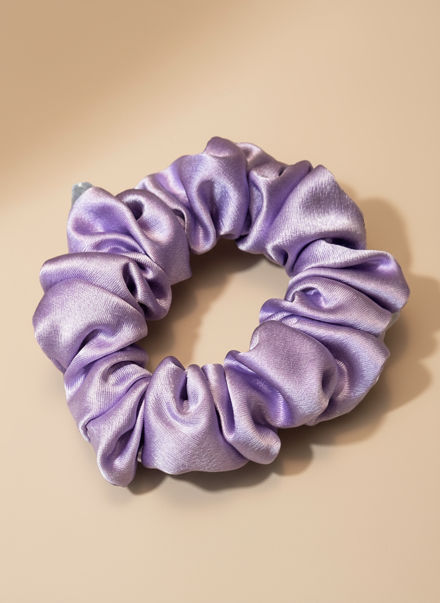 Small Dahlia Mulberry Silk Scrunchies