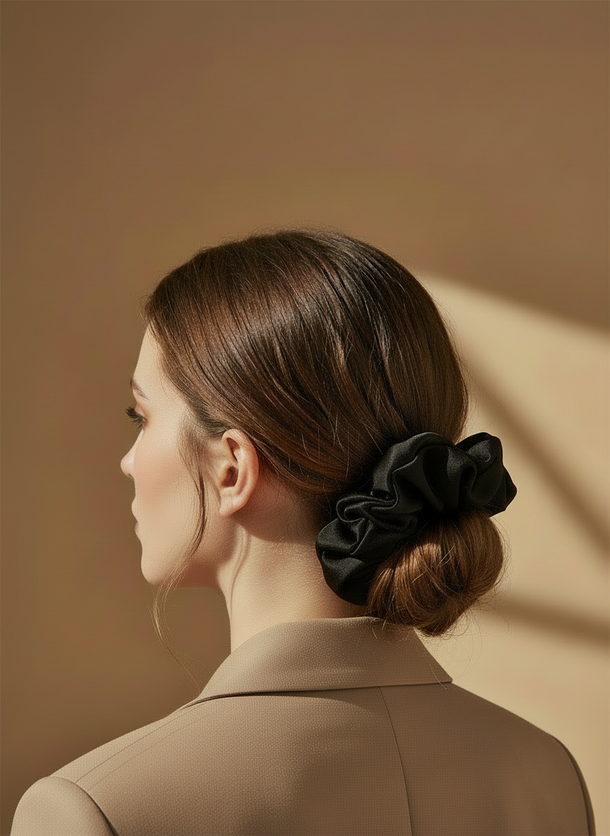 Large Dalia Mulberry Silk Scrunchies