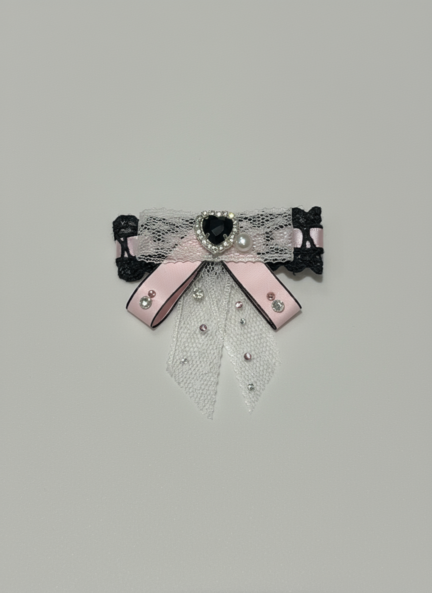 Vera Laced Crystallized Sailor Bow
