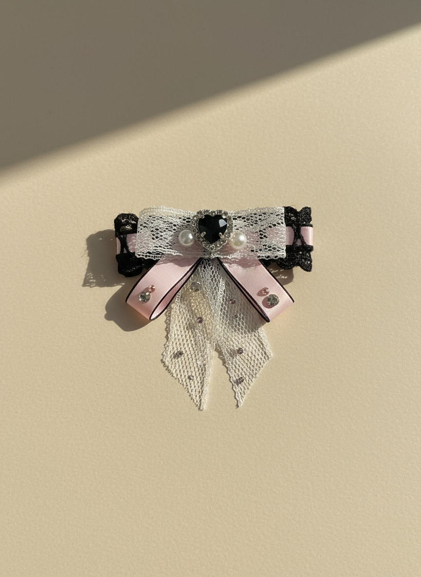 Vera Laced Crystallized Sailor Bow