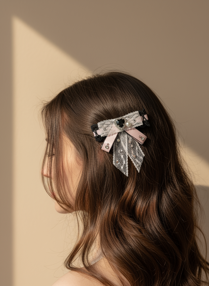 Vera Laced Crystallized Sailor Bow