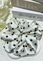 X-Large Dahlia Polka Dots Scrunchies