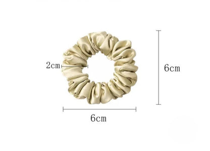 Small Dahlia Mulberry Silk Scrunchies