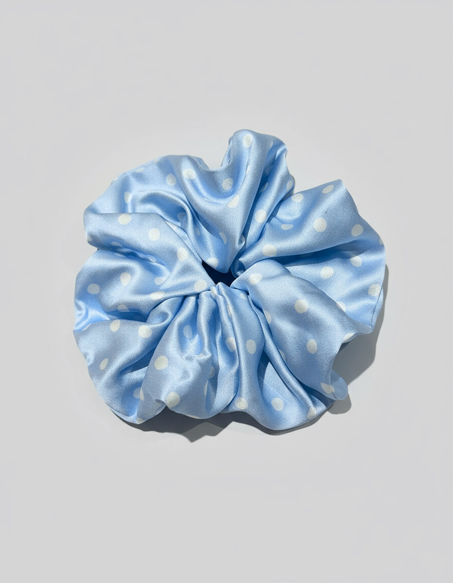 X-Large Dahlia Polka Dots Scrunchies