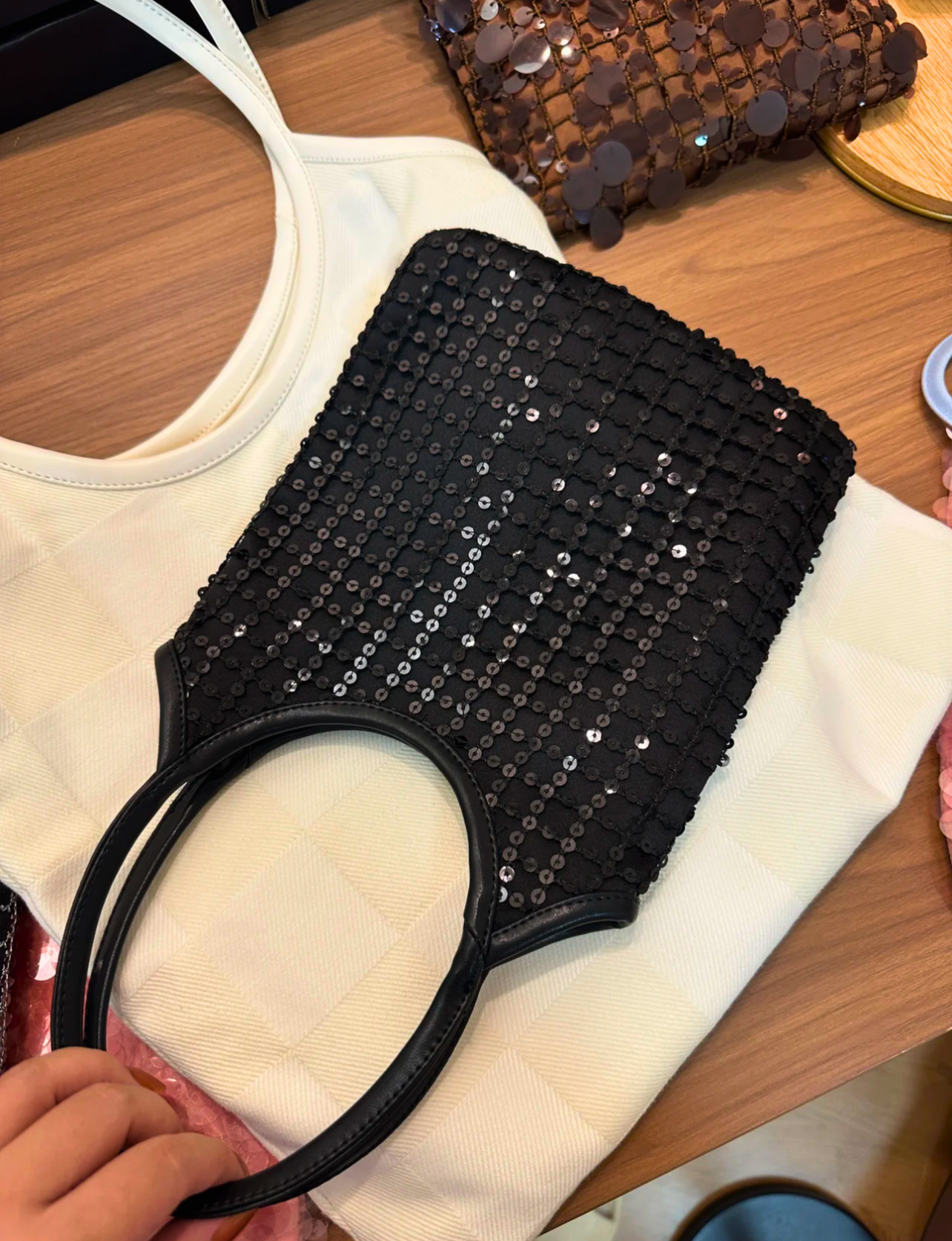 Mini Metallic Evelyn Tote