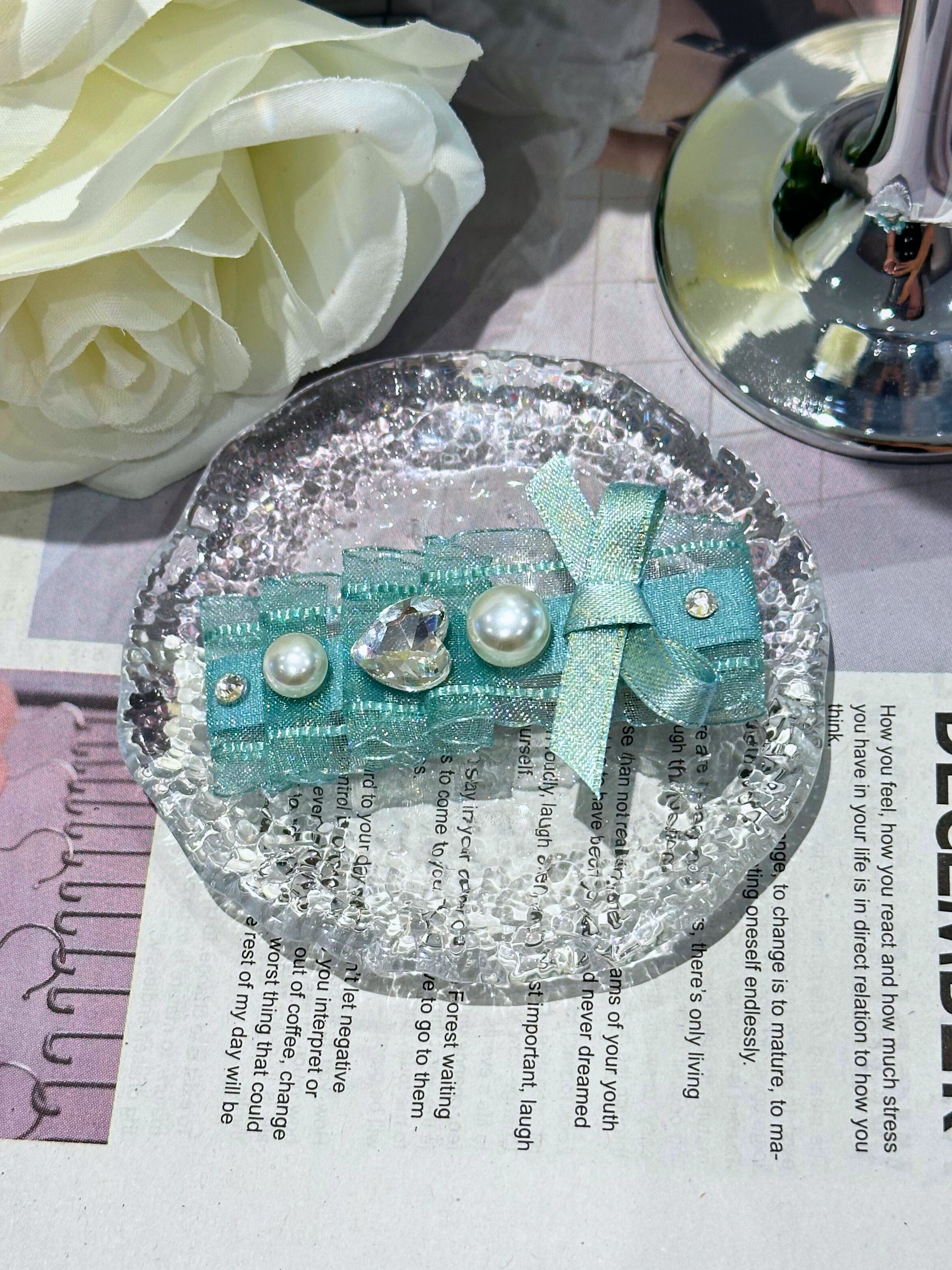 Celia Organza Hearted Hair Clip
