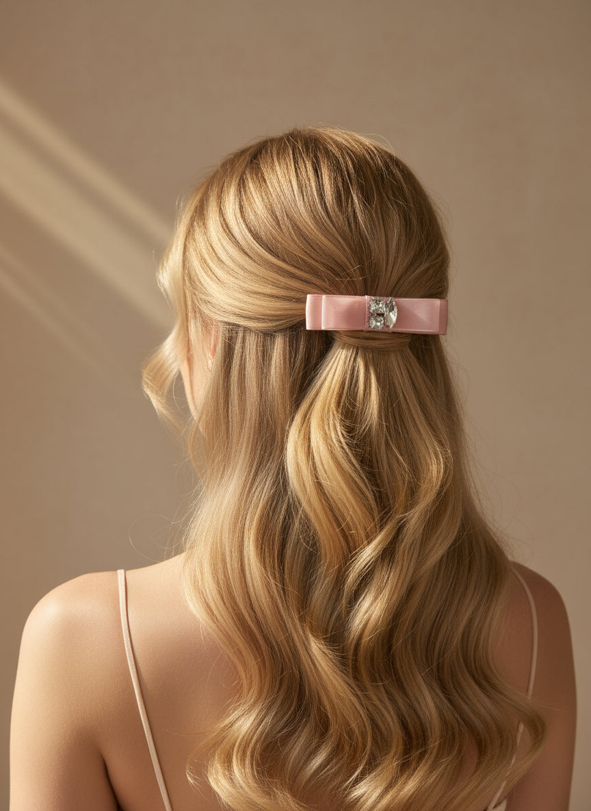 Harper Organza Bejewelled Flat Bow