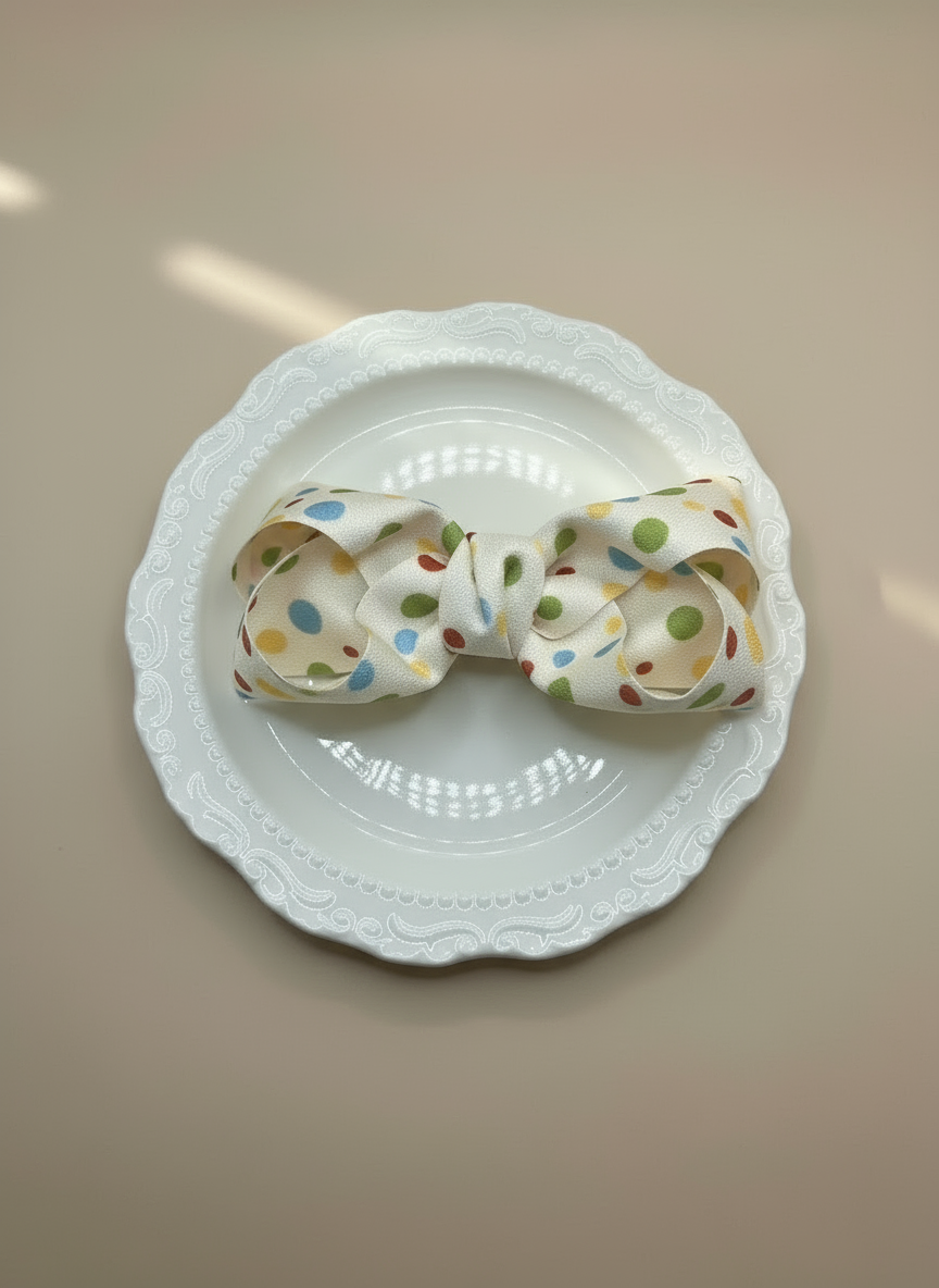Bernice Medium Polka Bow Clip