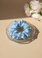 Small Dahlia Polka Mulberry Silk Scrunchies