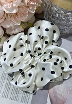 X-Large Dahlia Polka Dots Scrunchies