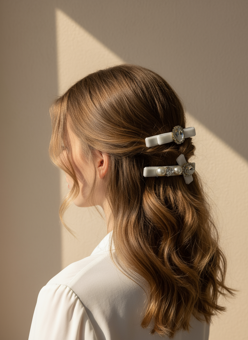 Iris Velvet Clips Combo