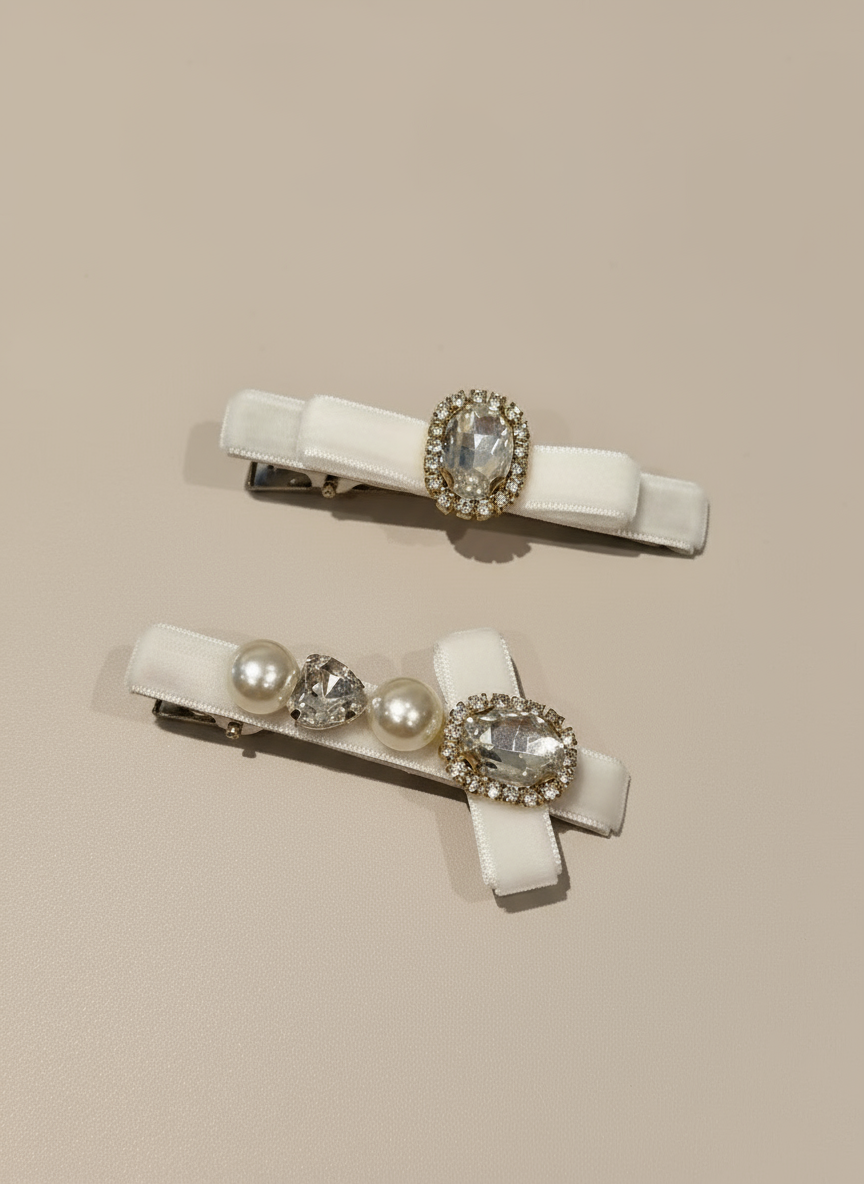 Iris Velvet Clips Combo