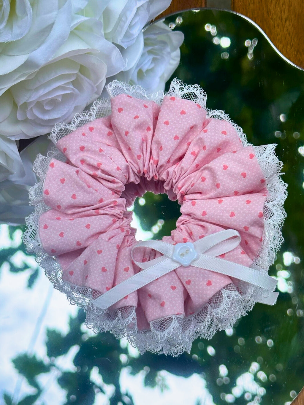 Garcia Poka Dots  Lace Scrunchies