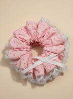 Garcia Poka Dots  Lace Scrunchies