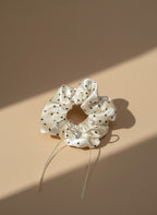 Laurie Polka Dot Satin Scrunchies