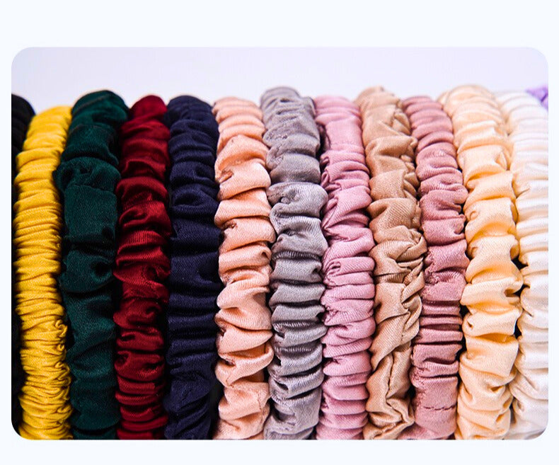 XS Dahlia mulberry Silk Scrunchies