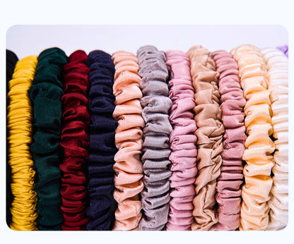 XS Dahlia mulberry Silk Scrunchies