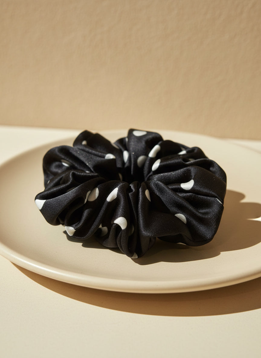 Medium Dahlia Mulberry Silk Scrunchies