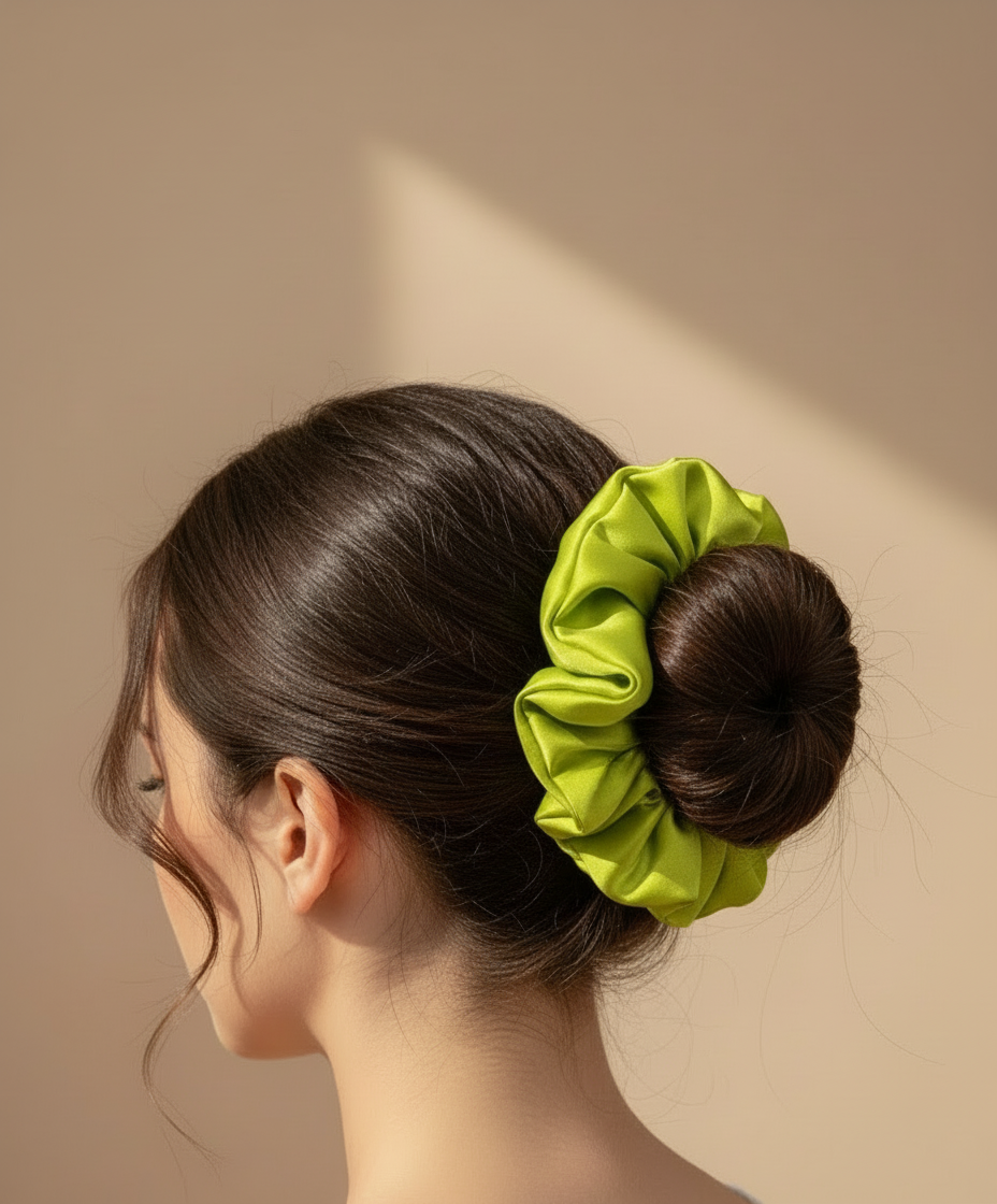 X-Large Dahlia Mulberry Silk Scrunchies