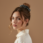 Medium Midnight Daisy Scrunchie