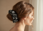 Large Midnight Daisy Scrunchie