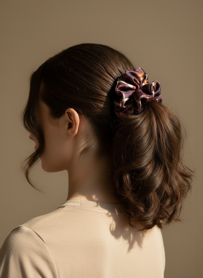 Large Auburn Ember Scrunchie