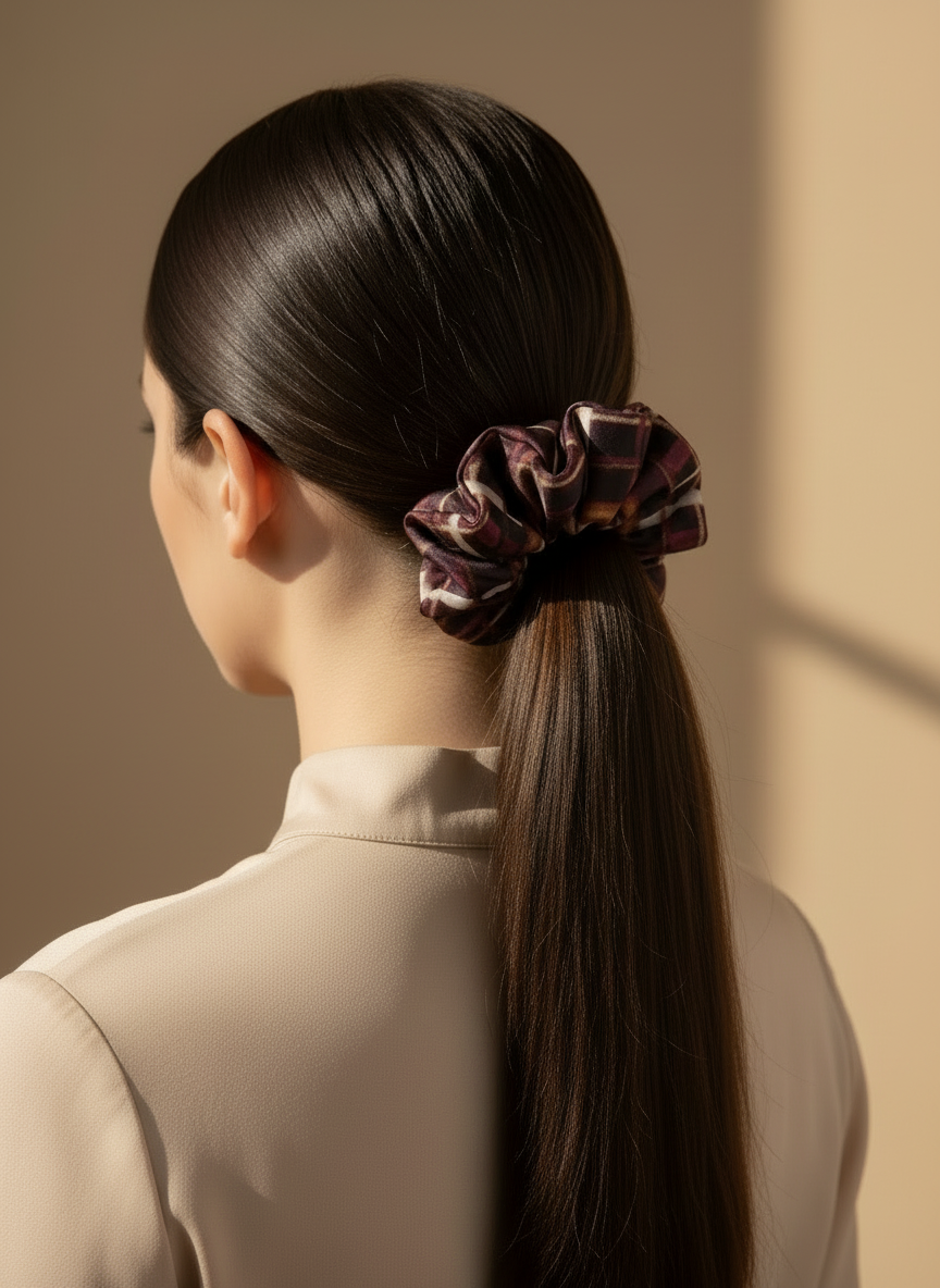 Large Auburn Ember Scrunchie